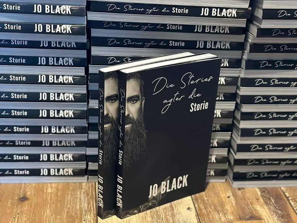 Jo Black "Stories agter die storie" Book Pile